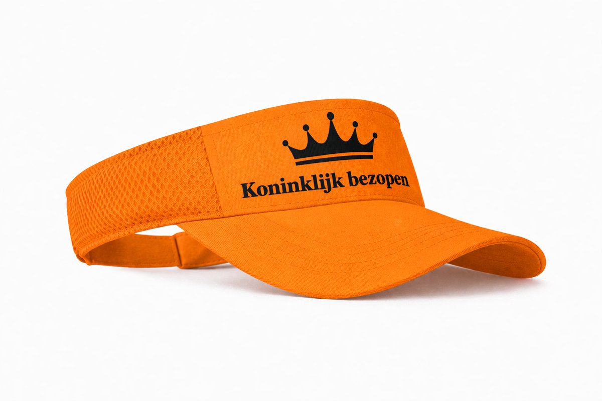 Zonneklep - Oranje - Koninklijk Bezopen - One Size