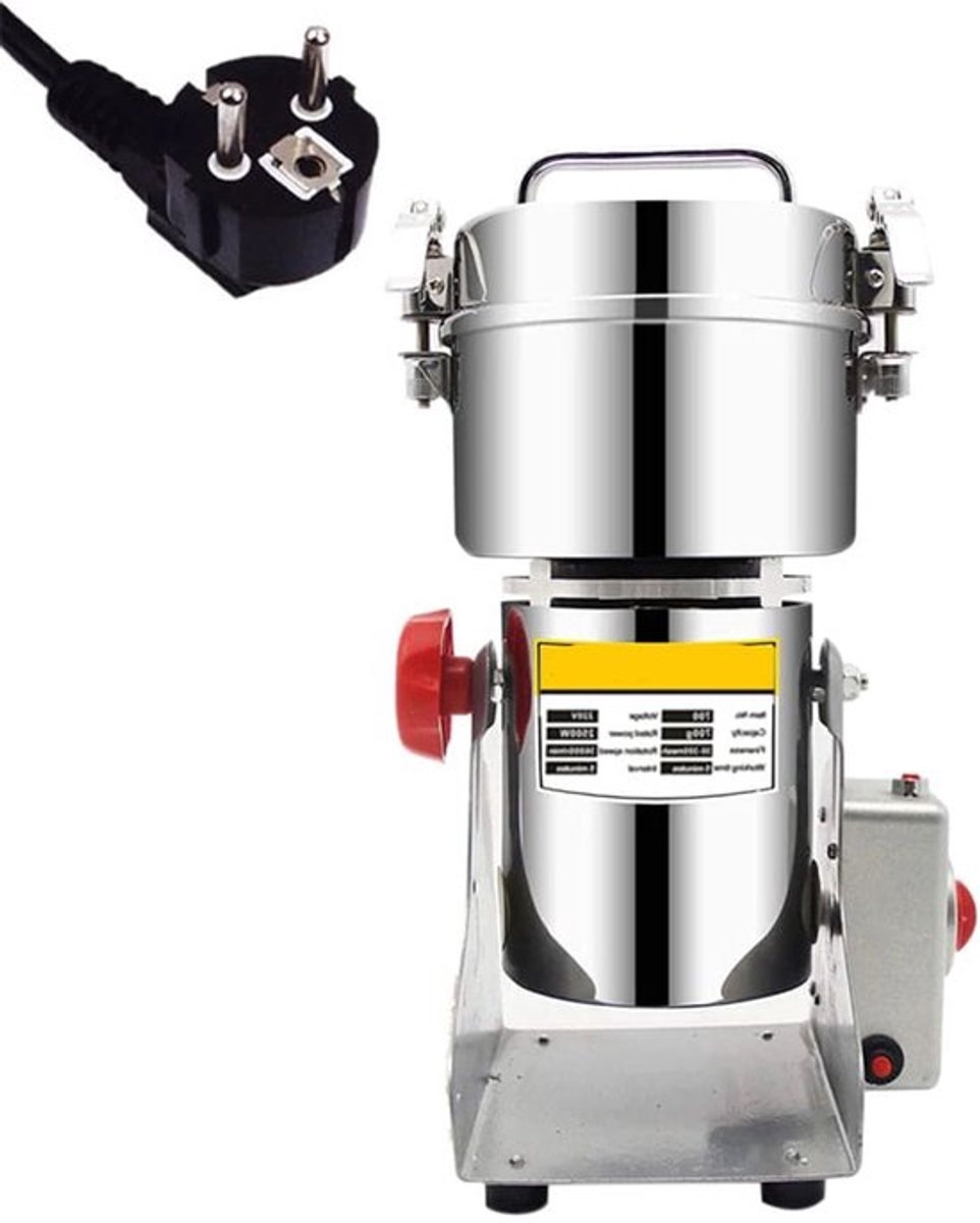 Kruidenmolen - Hakmolen - Specerijenmolen - Koffiemolens - Molen - 700G - 220V - Swing Type - Elektrische - Grinder met Display - voor Droge Voeding, Koffie en Specerijen - Kruidenmaler - Graanmolen