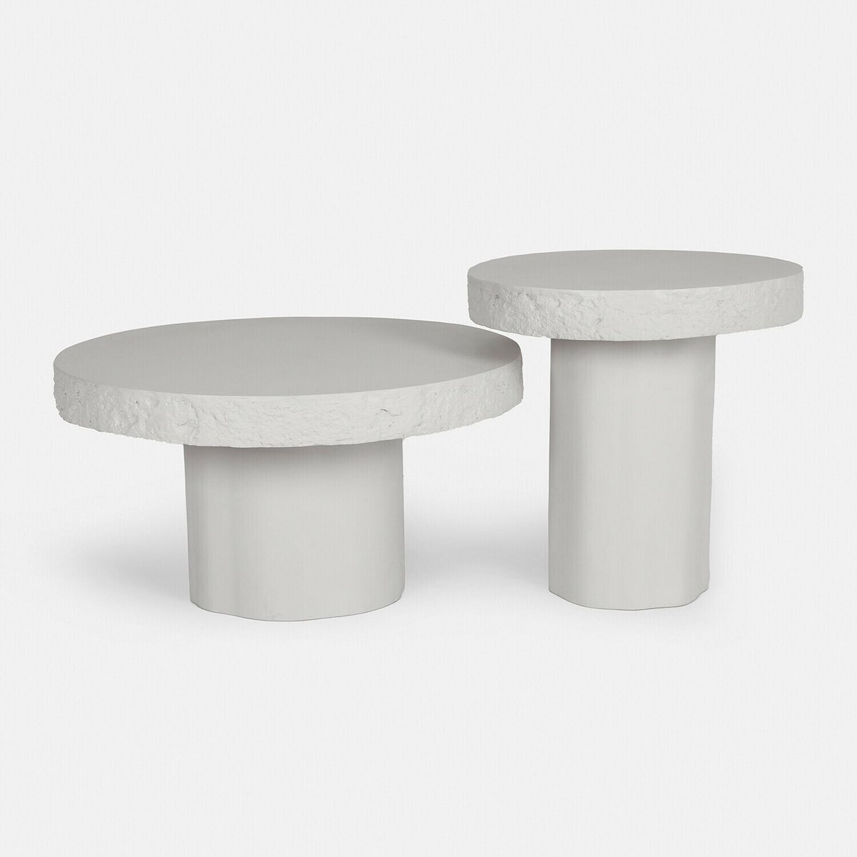 Loberon Salontafel set van 2 Tivoliq antiekcrème