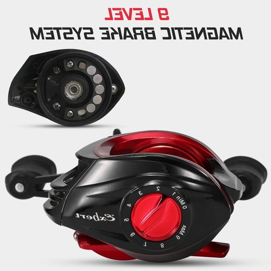 Baitcasting Fishing Reel met 18 + 1BB Lagers, Hoge Snelheid 7.2:1 Overbrenging en Magnetisch Remsysteem voor Efficiënt Vissen — afbeelding 2