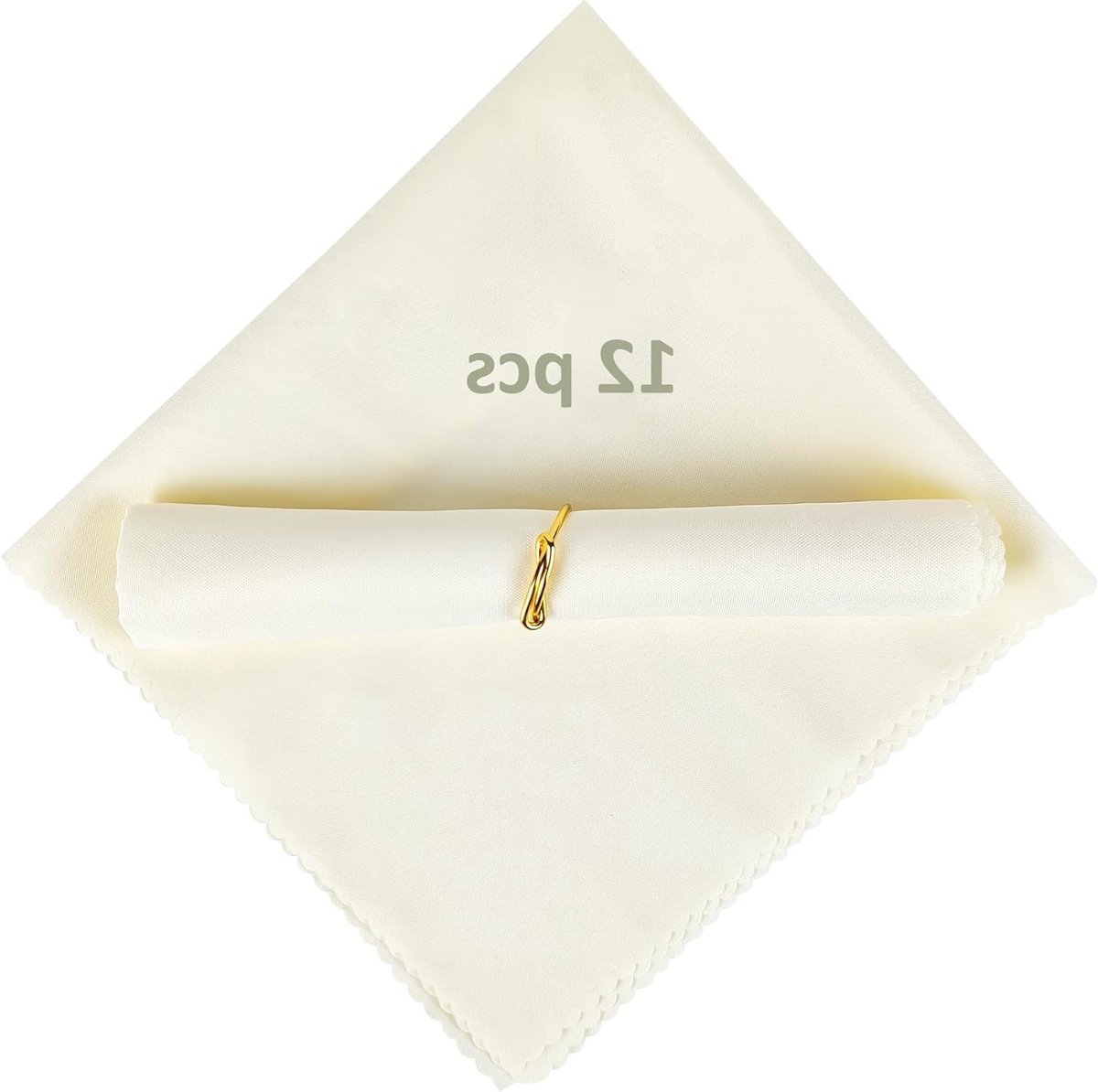 Zachte stoffen servetten - Beige - 48 x 48 cm - 12 stuks voor feesten en bruiloften