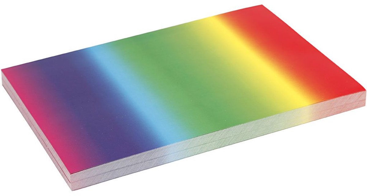 Regenboogpapier, A4 21x30 cm, 100 vellen