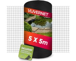 Vijvernet Fijnmazig 10x10 meter | Weer- en UV-bestendig Vogel- en Kippennet tegen Duiven en Reigers