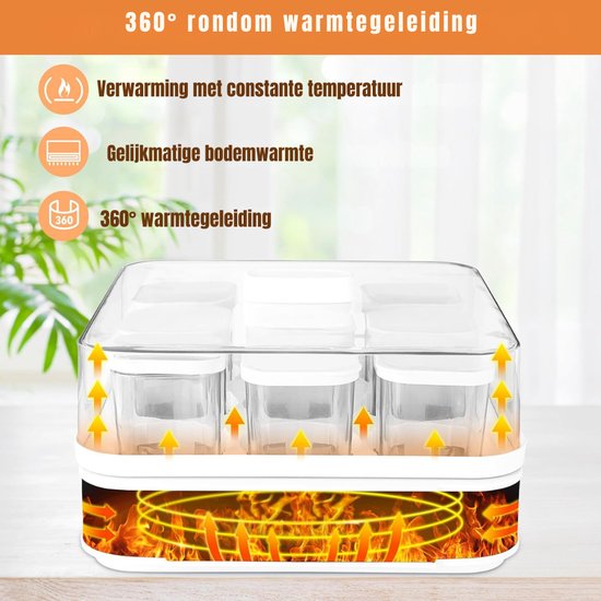 YOR® Yoghurtmaker - Citruspers - Ijsmachine - Wit - 32cm x 32cm x 19cm van Yor — afbeelding 2