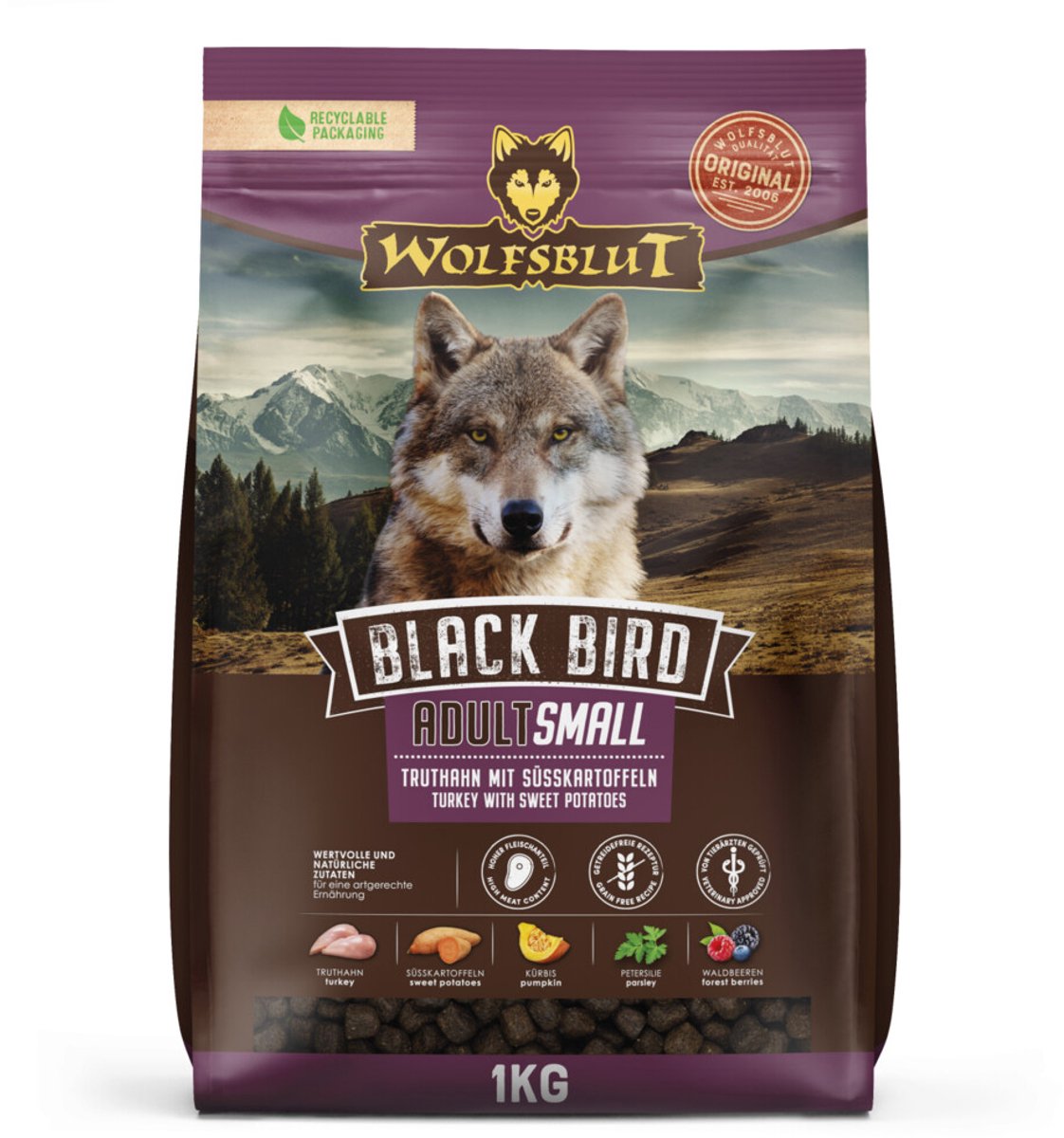 Wolfsblut Wolfsblut Black Bird Adult S-Breed - 1 kg