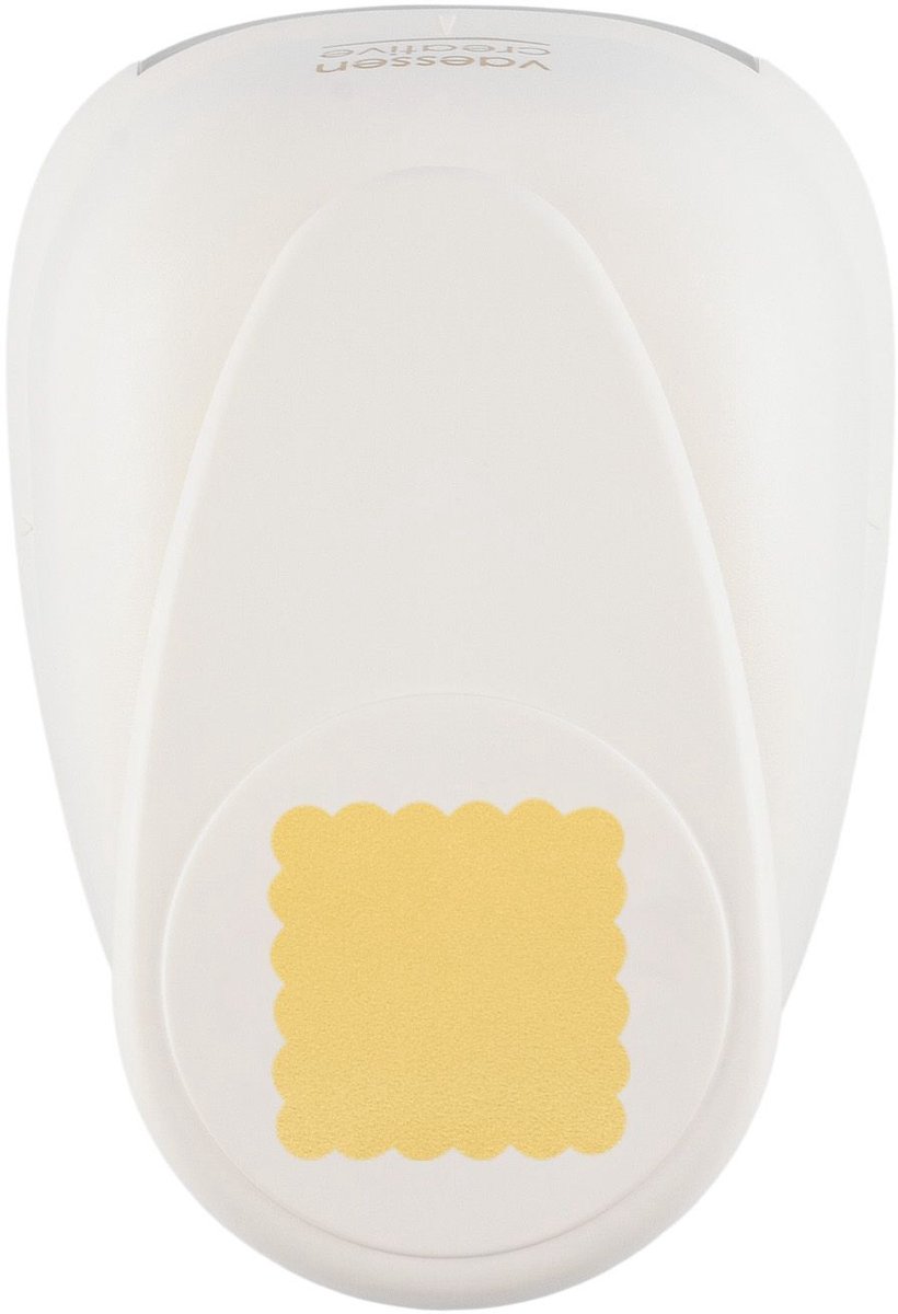 Vaessen Creative Pons - Figuurpons - Vierkant Geschulpt - 4,7 x 4,7 cm