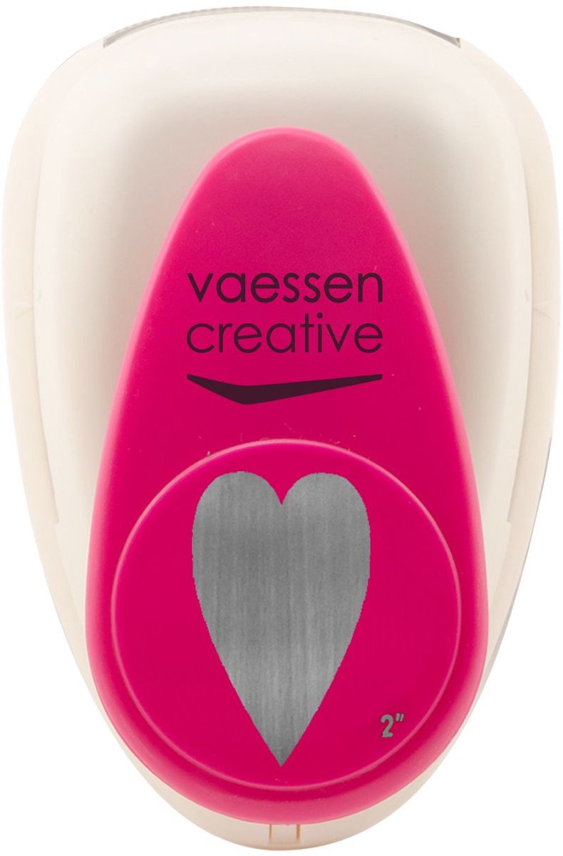 Vaessen Creative Pons - Figuurpons - Hart - 3 x 4,9 cm