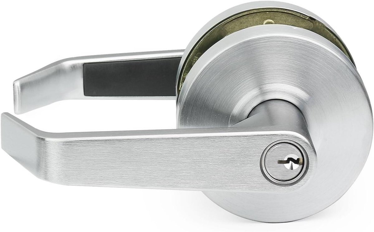 Commercieel Deurslot - Hendel Deurklink - Toegang Beveiligen - Heavy Duty Constructie - Graad 2 - Geborsteld Chroom