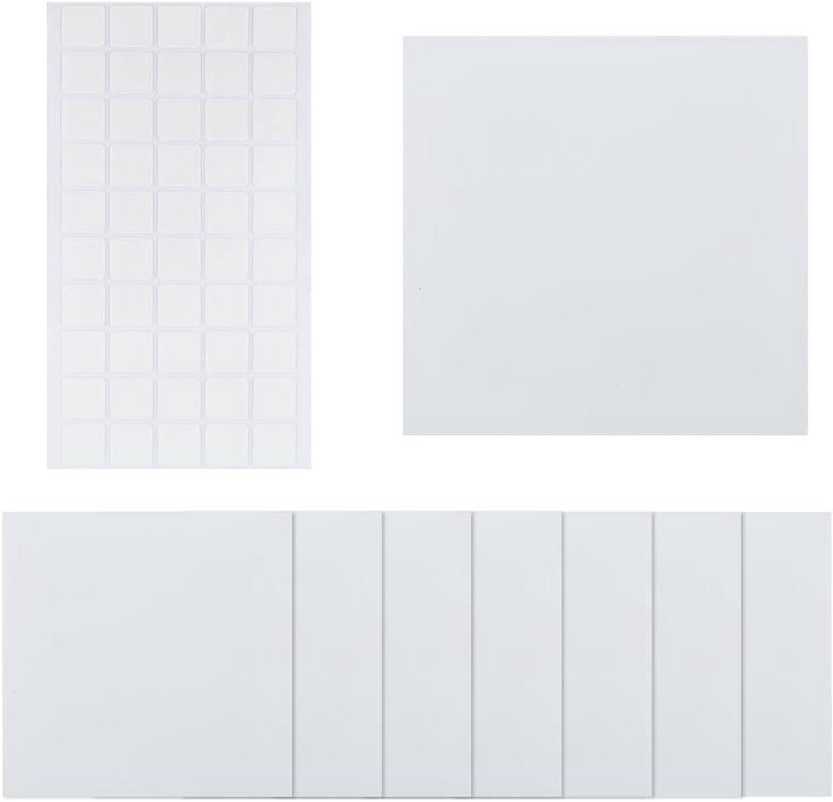Afdekplaten - Muur reparatie - Gaten verbergen - Zelfklevend - 8 stuks 18cm - Wit