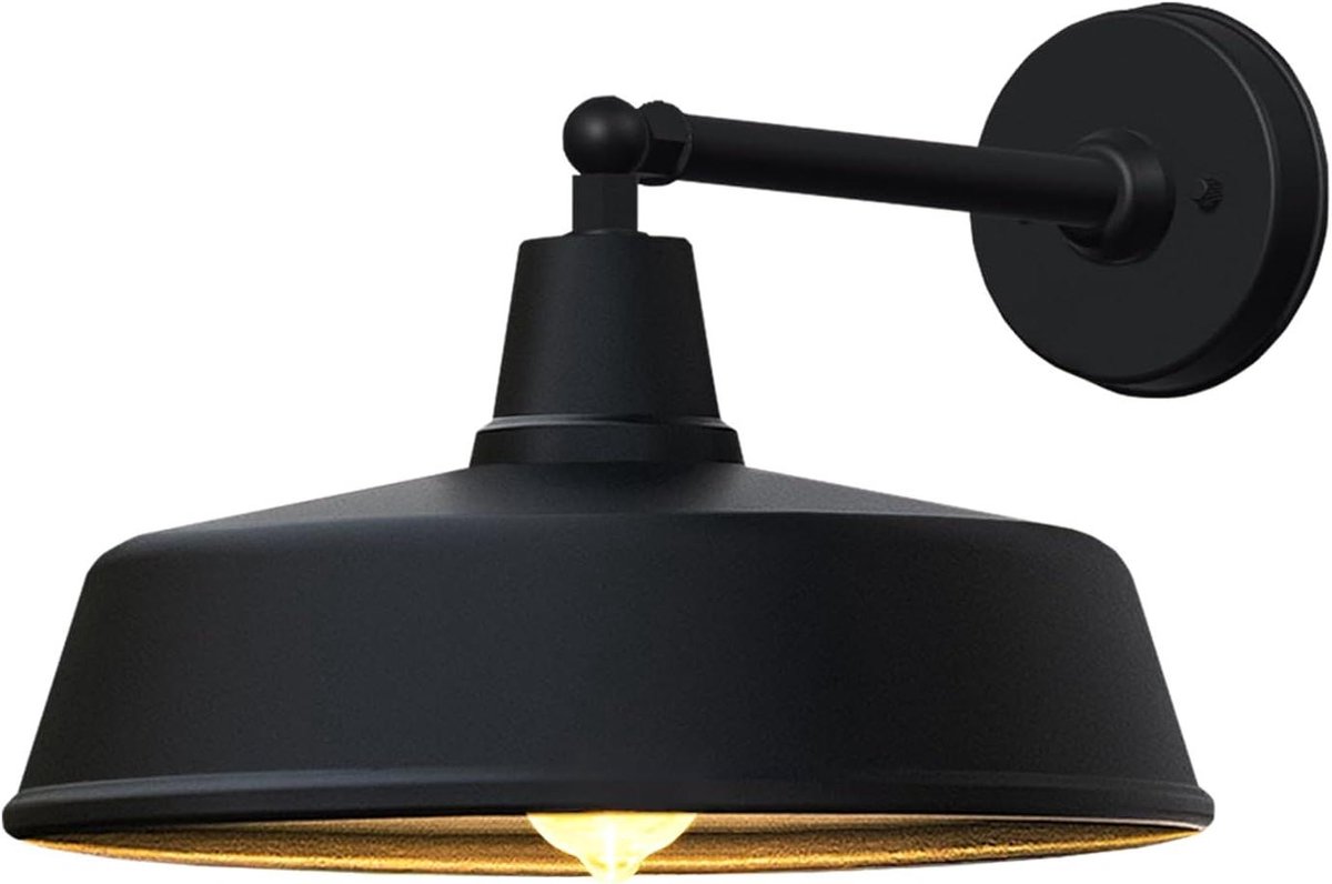 Buitenlamp Zwanenhals - Wandlamp Landelijk - Terras Verlichten - Extra Groot Design - 50 c