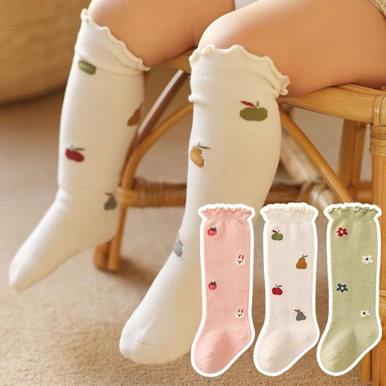Babysokken Hoge Sokken - Babysokjes Kniehoog - Warmte Beschermen - Zacht Katoen Materiaal - 0 tot 6 maanden - Niet gespecificeerd — afbeelding 3