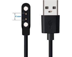 Smartwatch universele oplaadkabel, smartwatch-accessoires, 2-polige oplaadkabel, 2-pins magnetische oplader voor smartwatch, afstand tussen de contactpunten van de oplader: 4 mm