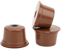 ONF3 - Koffiecapsules - Navulbare filterbeker - Bruin - Koffiepads - Vervangende capsules voor Caffitaly koffiezetapparaat - 3 stuks