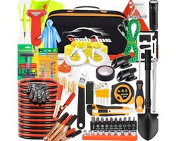 Noodgevallen Kit - Auto Veiligheid - Wegenwacht Hulp - 82 Delige Set - 2.72 Kilogram - Oranje