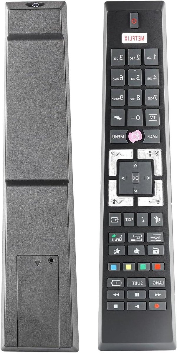 Afstandsbediening - Reservebesturing - TV Bediening - Netflix Knop - 10 Meter Bereik - Zwart