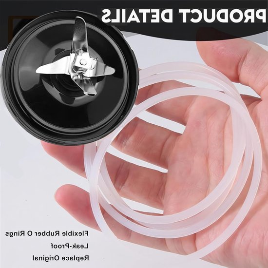6 Stuks Flexibele Rubber O-Ringen voor Keukenapparatuur - Vervangende Seals voor Blenders en Keukenmachines van Merkloos — afbeelding 4