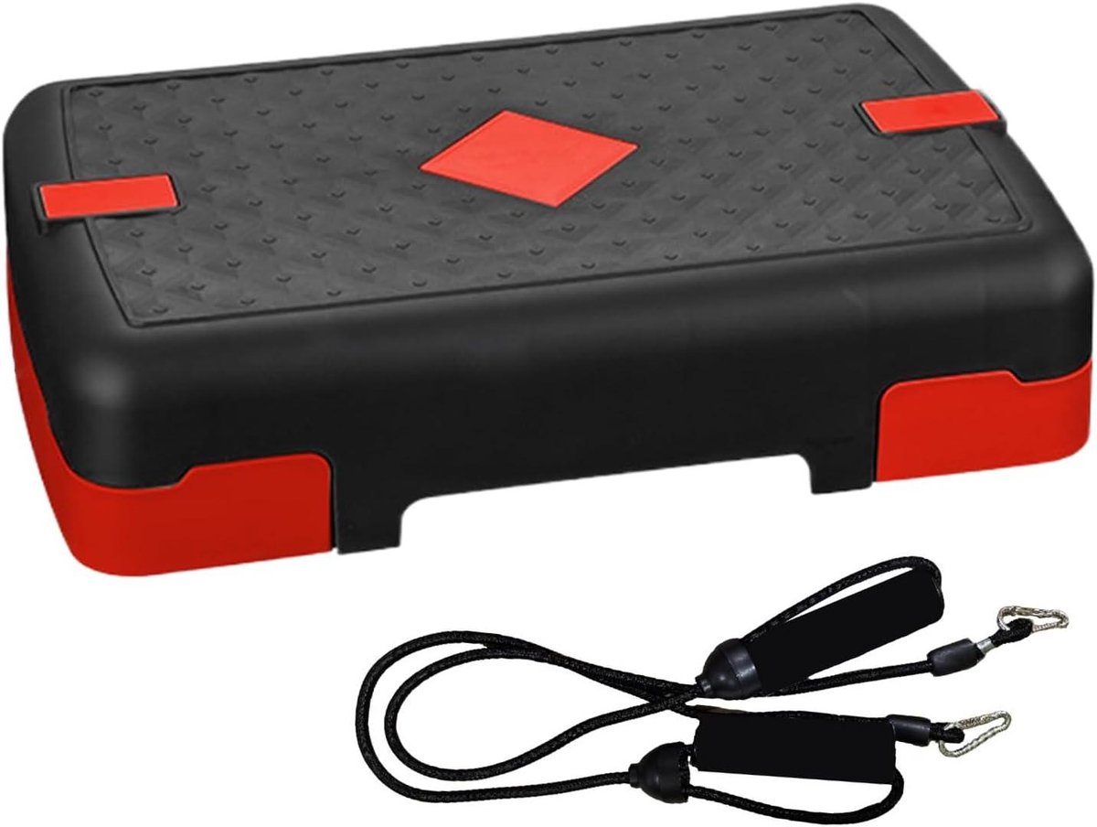 Fitness Step - Workout Verhoging - Indoor Training - Antislip Oppervlak - 45 x 29 cm - Rood
