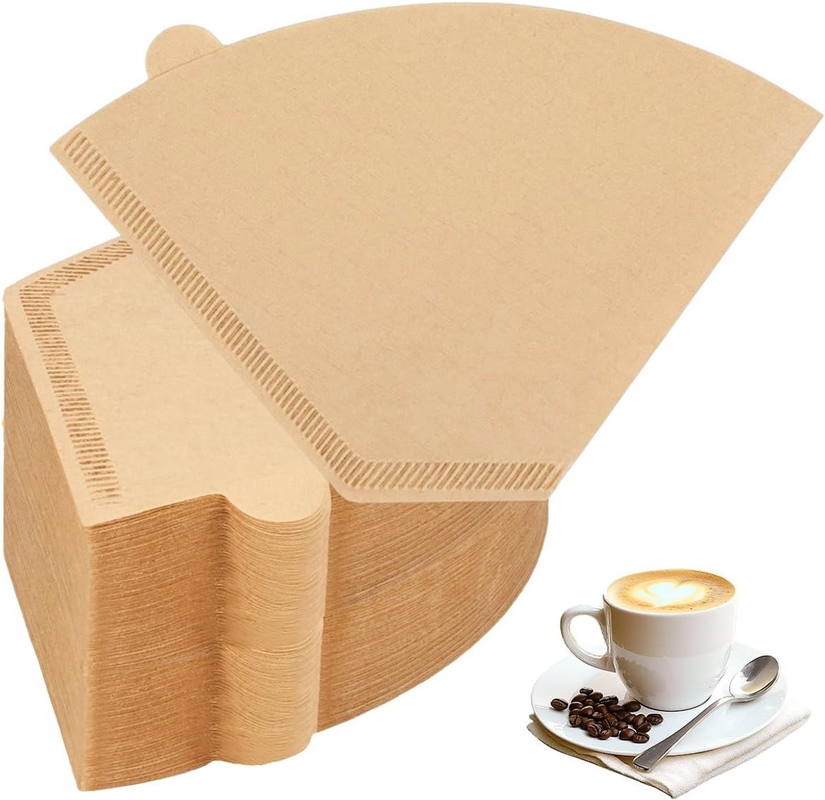 Losse Koffiefilters Kegelvormig Ongebleekt 200 Stuks