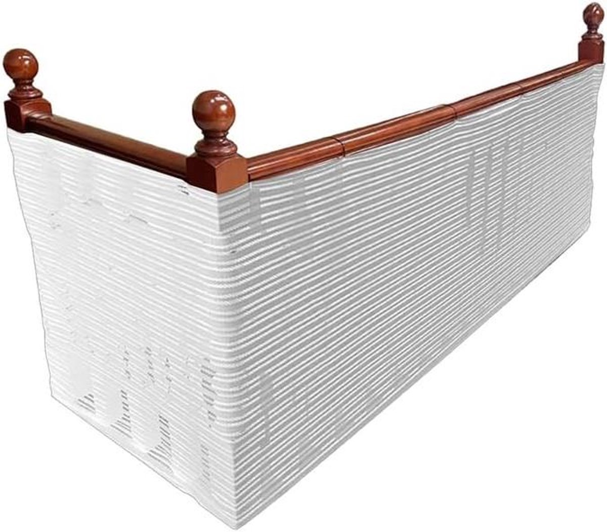 Veiligheidsnet Kinderen - Balustrade Net - Veiligheid Binnen - Scheurvast Materiaal - 1x0.8M - Wit
