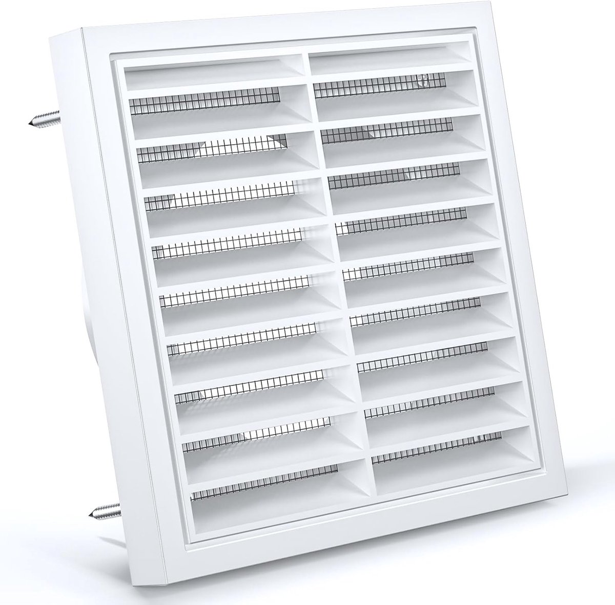 Vierkante Ventilatierooster 100 mm met Insectennet voor HVAC, Droger, Badkamer en Keuken -