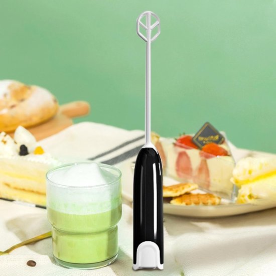 Handdrankmixer - Melkopschuimer - Dranken Mengen - UV-reinigingsfunctie - 26 cm - Zwart en Wit — afbeelding 2