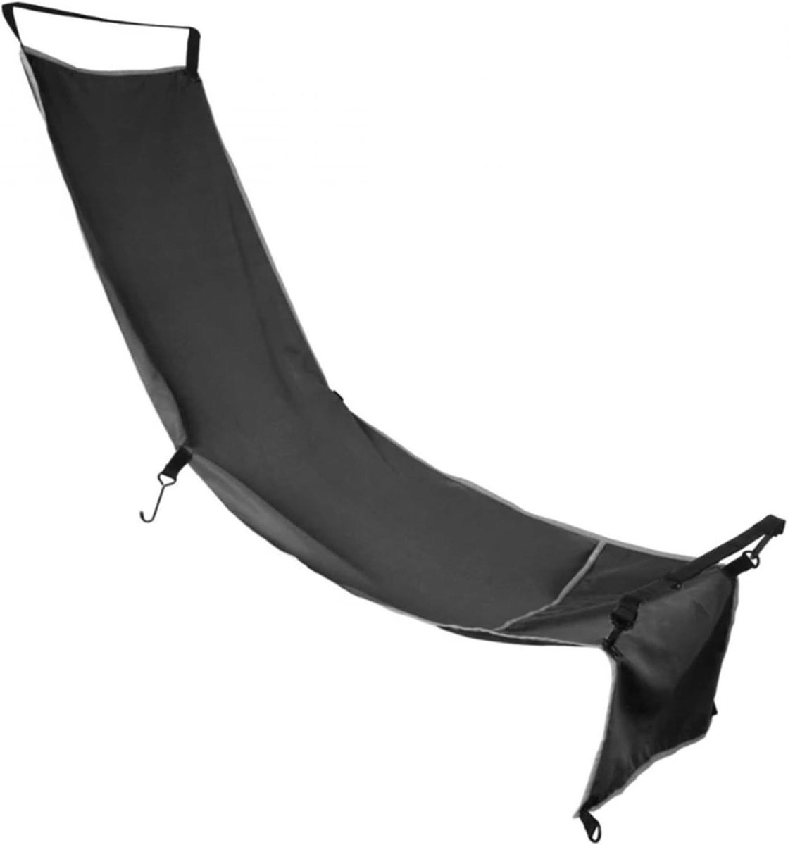 Vliegtuig Voetsteun - Beensteun Hangmat - Comfortabel Reizen - Verstelbare Ondersteuning - 160x43cm - Zwart