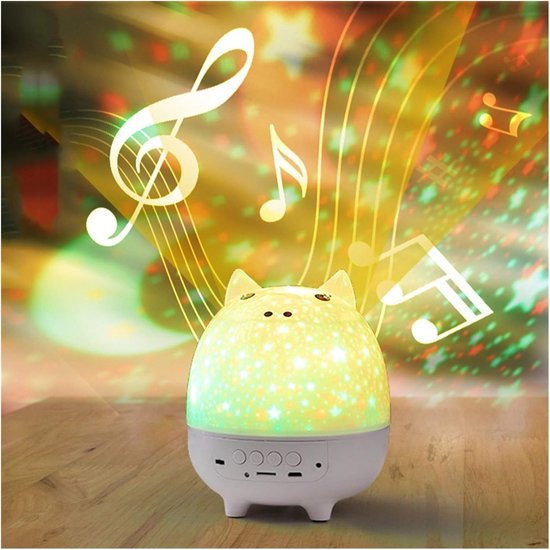 Sterrenhemel Projector - Nachtlampje Kinderen - Sfeer Creëren - Meerdere Lichtmodi - 12x12x15 cm - Wit — afbeelding 2