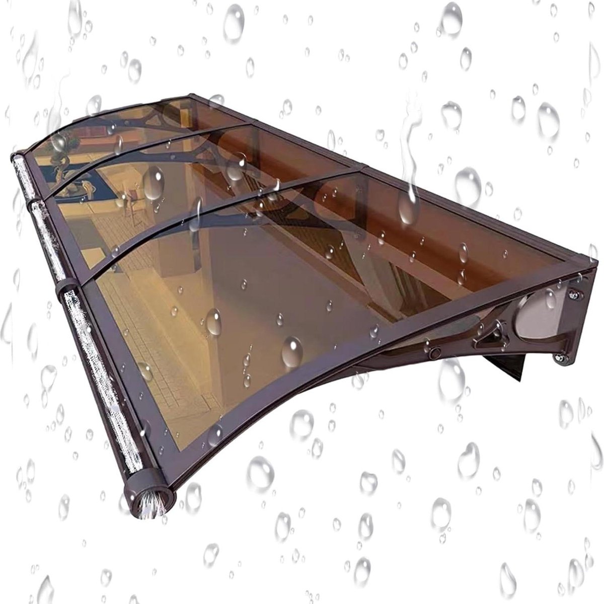 Deurluifel - Raamluifel - Buiten beschermen - UV-bescherming - Transparant - Polycarbonaat