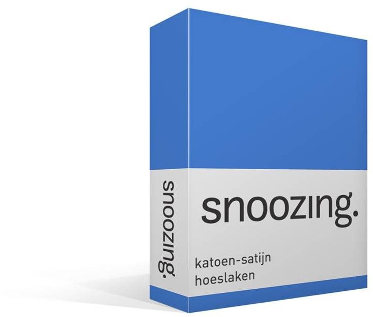 Snoozing Katoen-satijn - Hoeslaken - Lits-jumeaux - 150x200 cm - Meermin