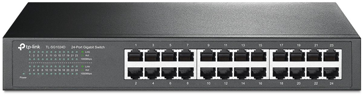TP-Link TL-SG1024D netwerk-switch Unmanaged Gigabit Ethernet (10/100/1000) Grijs