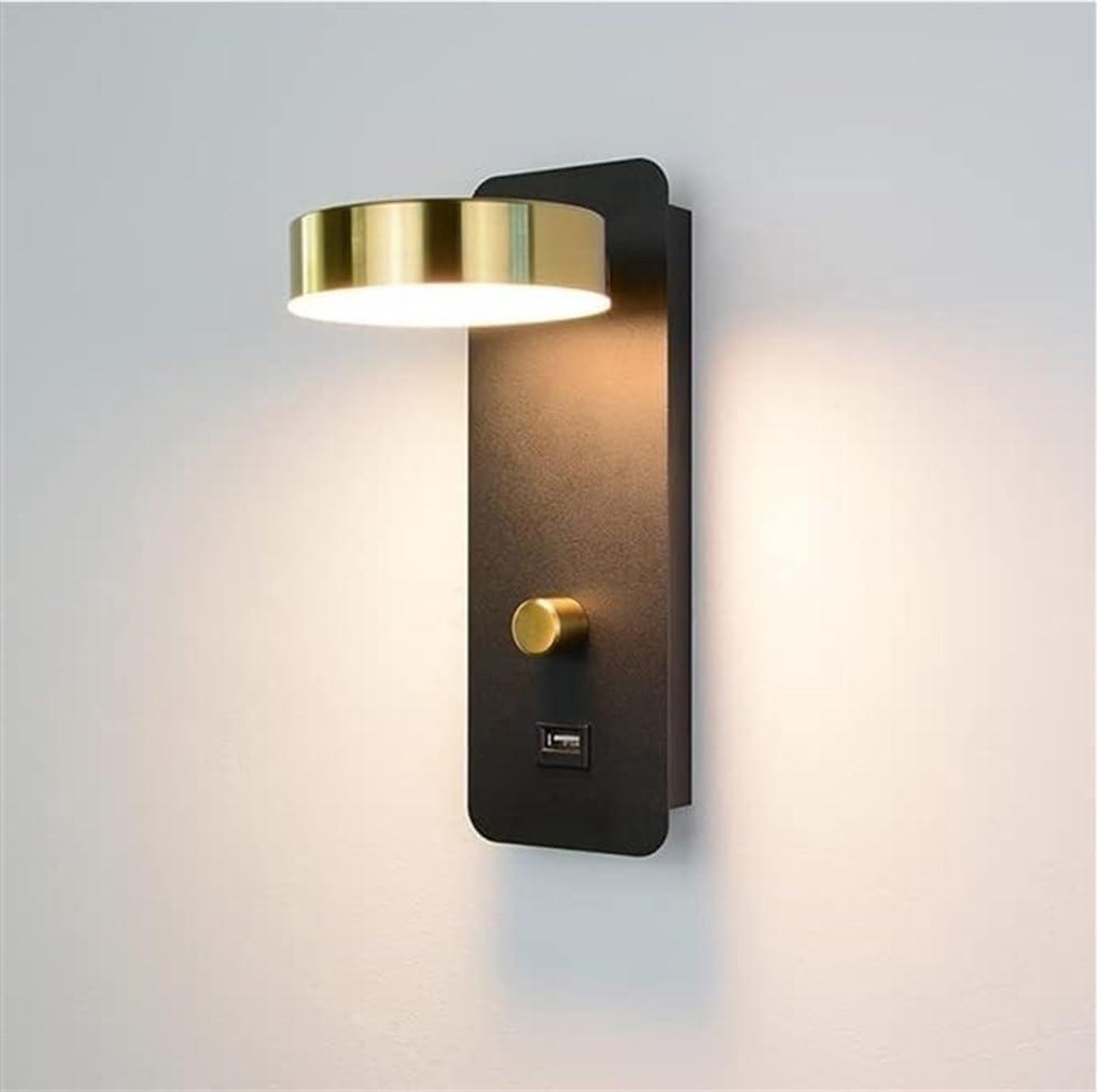 Wandinbouwlamp - Bedlamp leeslamp - Sfeervol verlichten - 300 graden draaibaar - 23 cm hoo