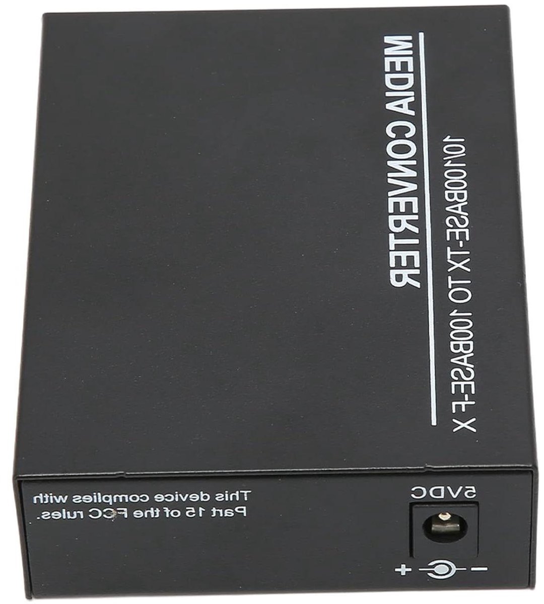 Media Converter - Glasvezel naar Ethernet - Netwerkverbinding Uitbreiden - Metaal Robuuste Behuizing - 10/100 Mbps - Zwart