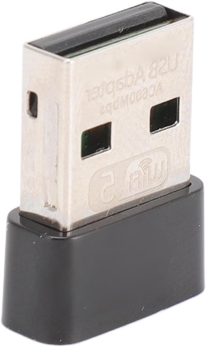 Draadloze Netwerkadapter - Wifi Dongle - Snelle Internetverbinding - AC600 Dual Band - 600 Mbps - Zwart