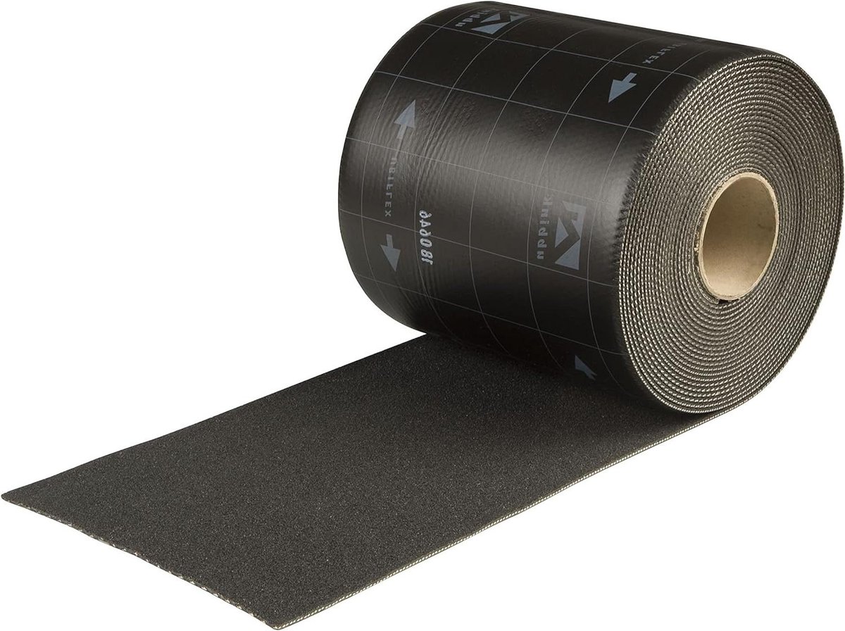 Loodvervanger Zwart - Dakrand Afwerking - Dak Reparatie - Flexibele Rol - 6 Meter - Zwart