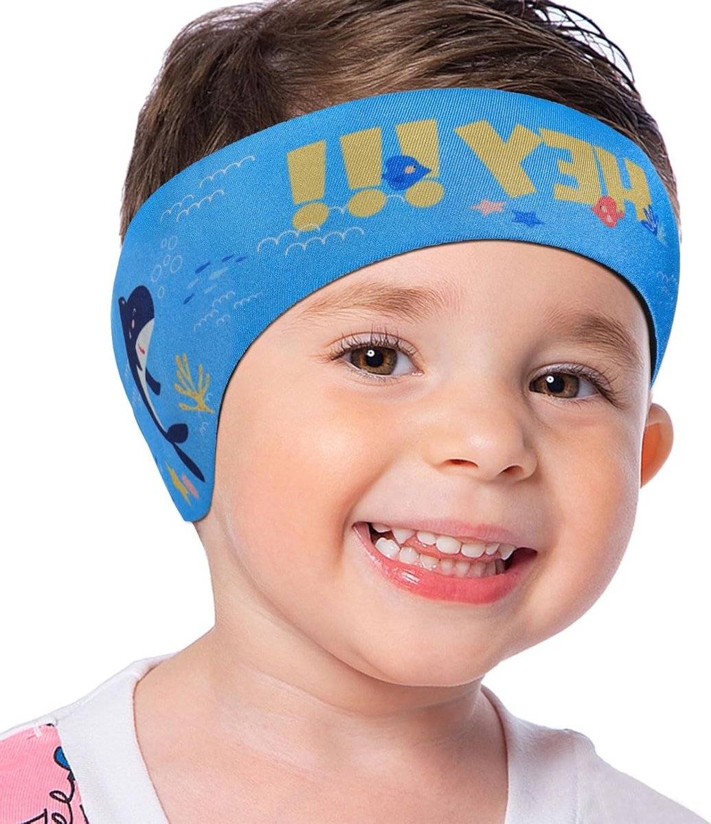 Zwemhoofdband voor kinderen en volwassenen, schattige zwemring, waterdichte oorbescherming, maat S voor 1-2 jaar, maat M voor 3-9 jaar, maat L voor oudere kinderen – foto 7