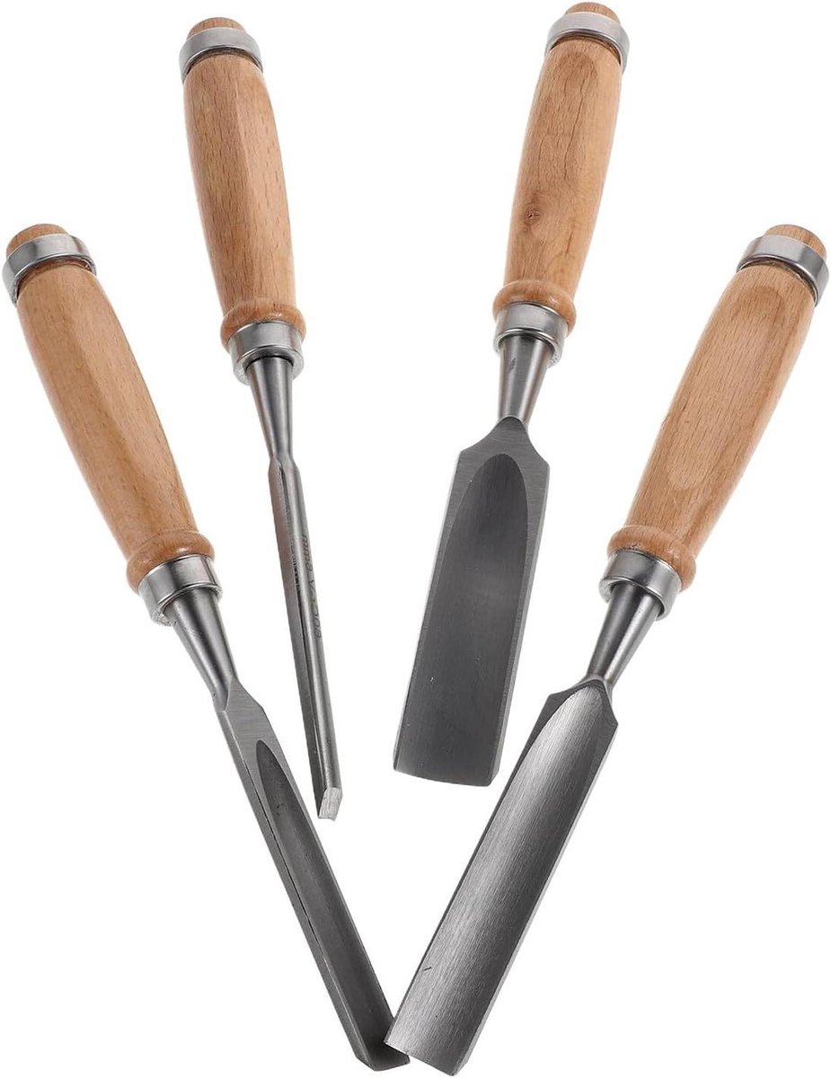 Houtbeitel Set - Gereedschap Set - Houtbewerking - Ergonomische Handgrepen - 24 cm - Multi