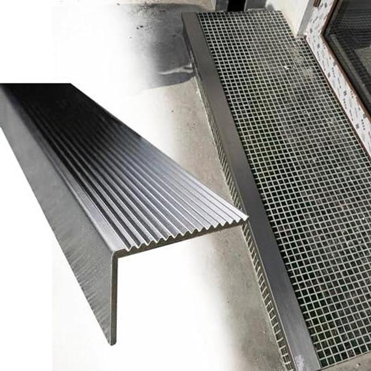Hoekbescherming Traptreden - Trapstrips RVS - Veiligheid Verbeteren - Antislip Ontwerp - 160 cm Lengte - Zilverkleurig