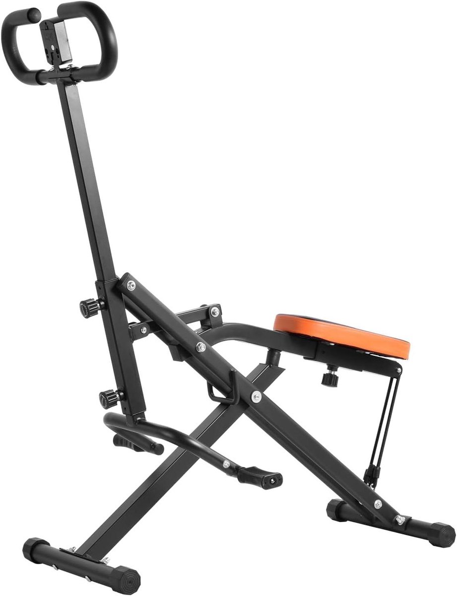 Squat Trainer - Fitnessapparaat - Beenspieren Trainen - Verstelbare weerstand - 120 kg belasting - Zwart