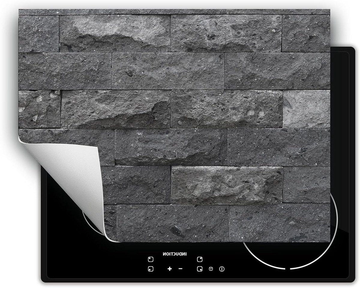 Kookplaat Beschermer - Afdekplaat Mat - Extra Werkruimte - Antislip Vinyl - 70x52 cm - Grijs