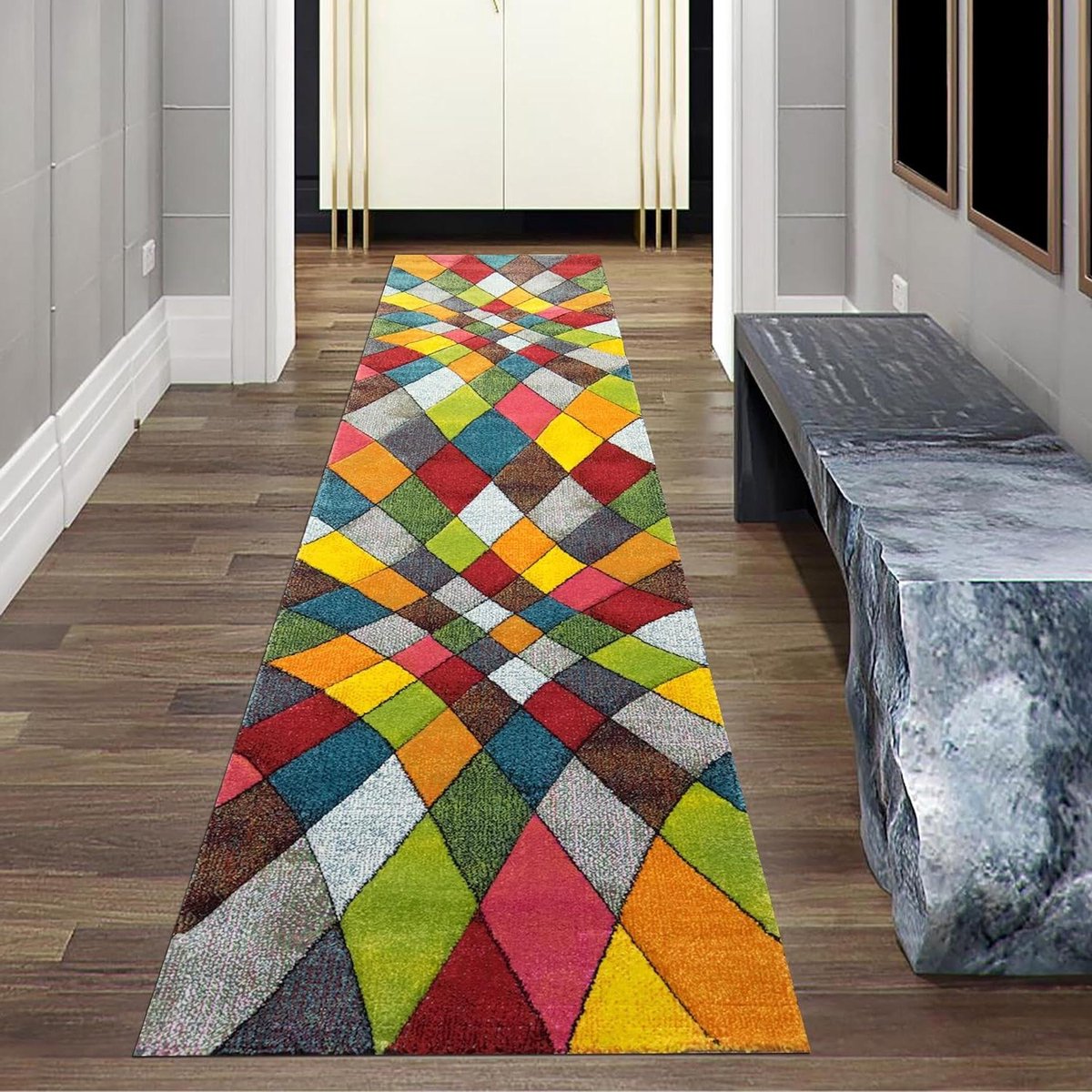 Moderne vloerkleed - Abstract patroon - Woonkamer inrichten - Geschikt voor vloerverwarmin