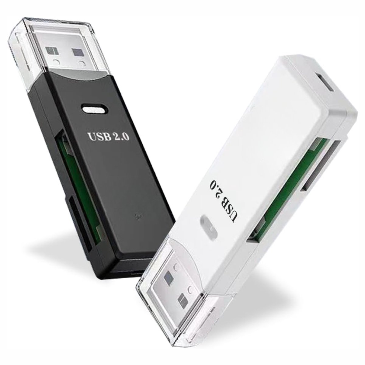 YOR® Sd Kaart Lezer - SD-kaart - SD-kaartlezer USB-C - Zwart/Wit - 6cm x 2cm x 1cm