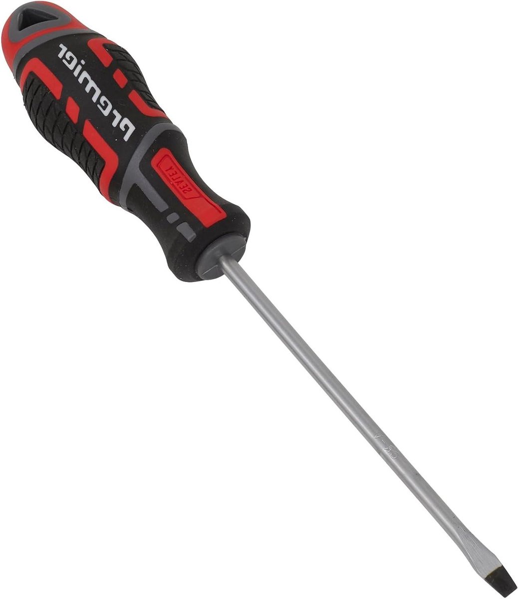 Sleufschroevendraaier - Precisie Schroevendraaier - Klus Klussen - Ergonomische Zachte Grip - 100mm - Grijs