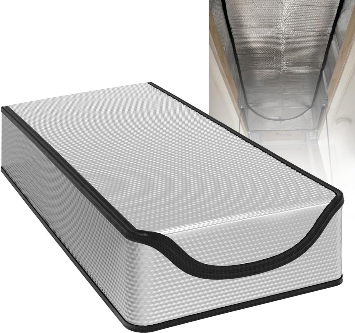 Zolderdeur isolatiehoes - Zoldertrap isolatie - Energie besparen - Extra dikke bubbel isolatie - 137 x 635 x 28 cm