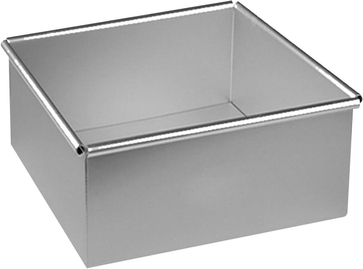 Vierkante Bakplaat - Taartvorm - Kleine Desserts Bakken - Afneembare Bodem - 12 cm - Zilver