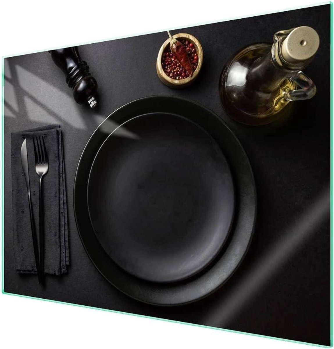 Fornuis Afdekplaat - Kookplaat Beschermer - Keuken Decoratie - Gehard Glas - 70 x 52 cm - Veelkleurig