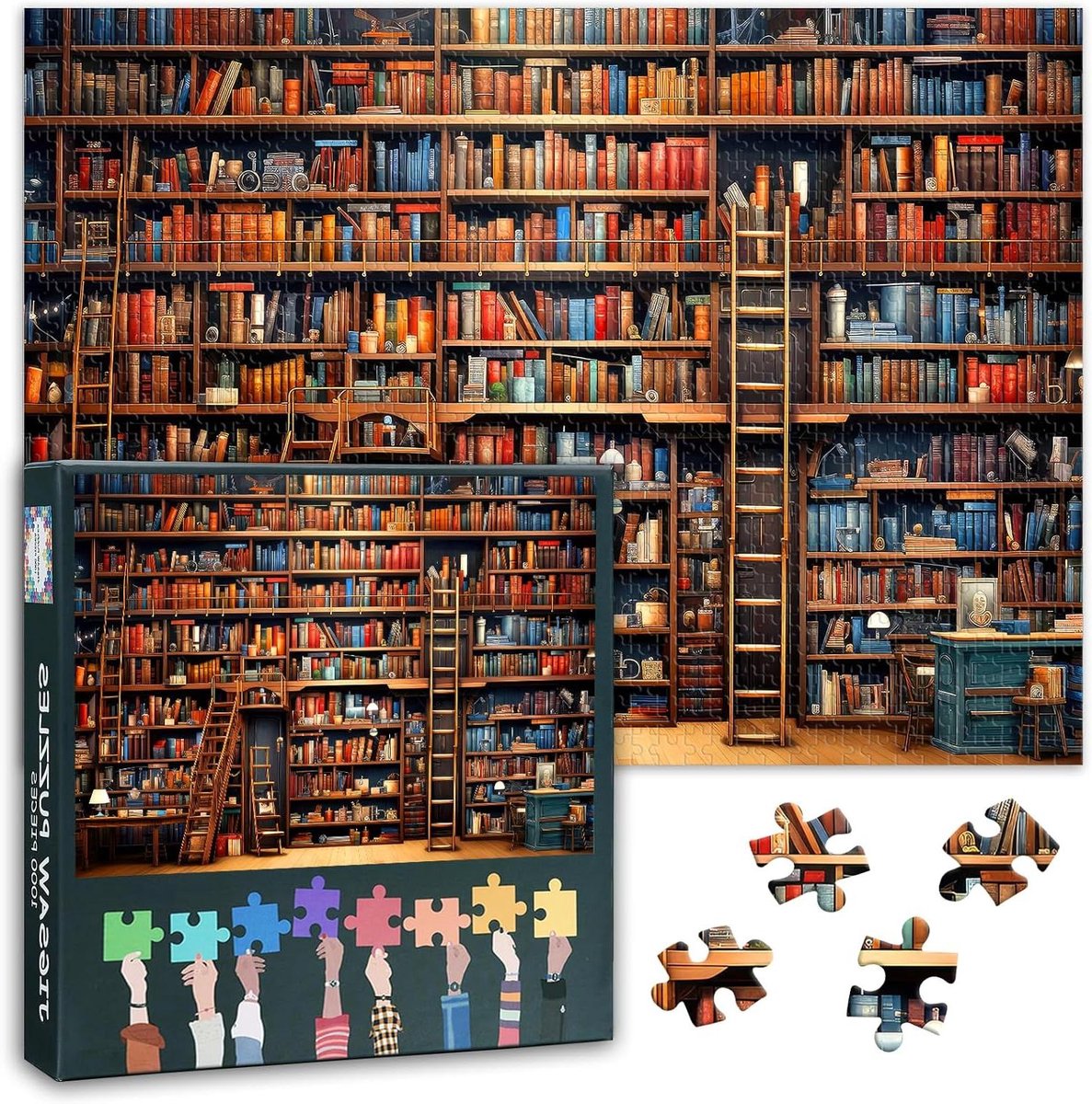 Legpuzzel 1000 stukjes - Volwassen puzzel - Ontspannend tijdverdrijf - Zone-indeling op achterkant - 50x70 cm - Horror thema