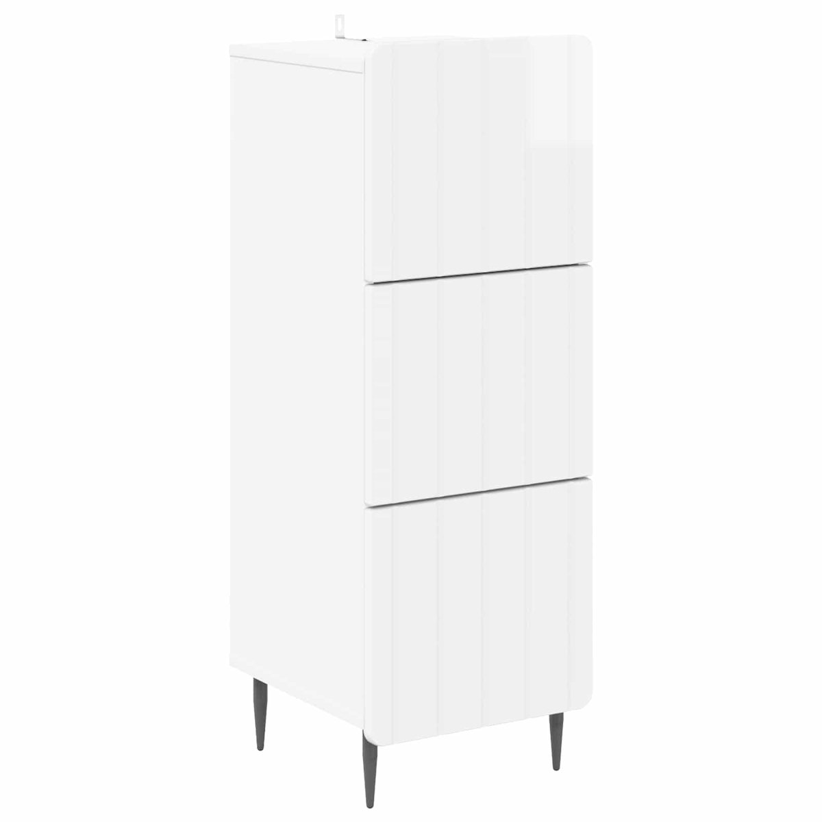 vidaXL Ladekast - 33 - x - 34,5 - x - 92 - cm - Bewerkt - hout - Hoogglans - Wit