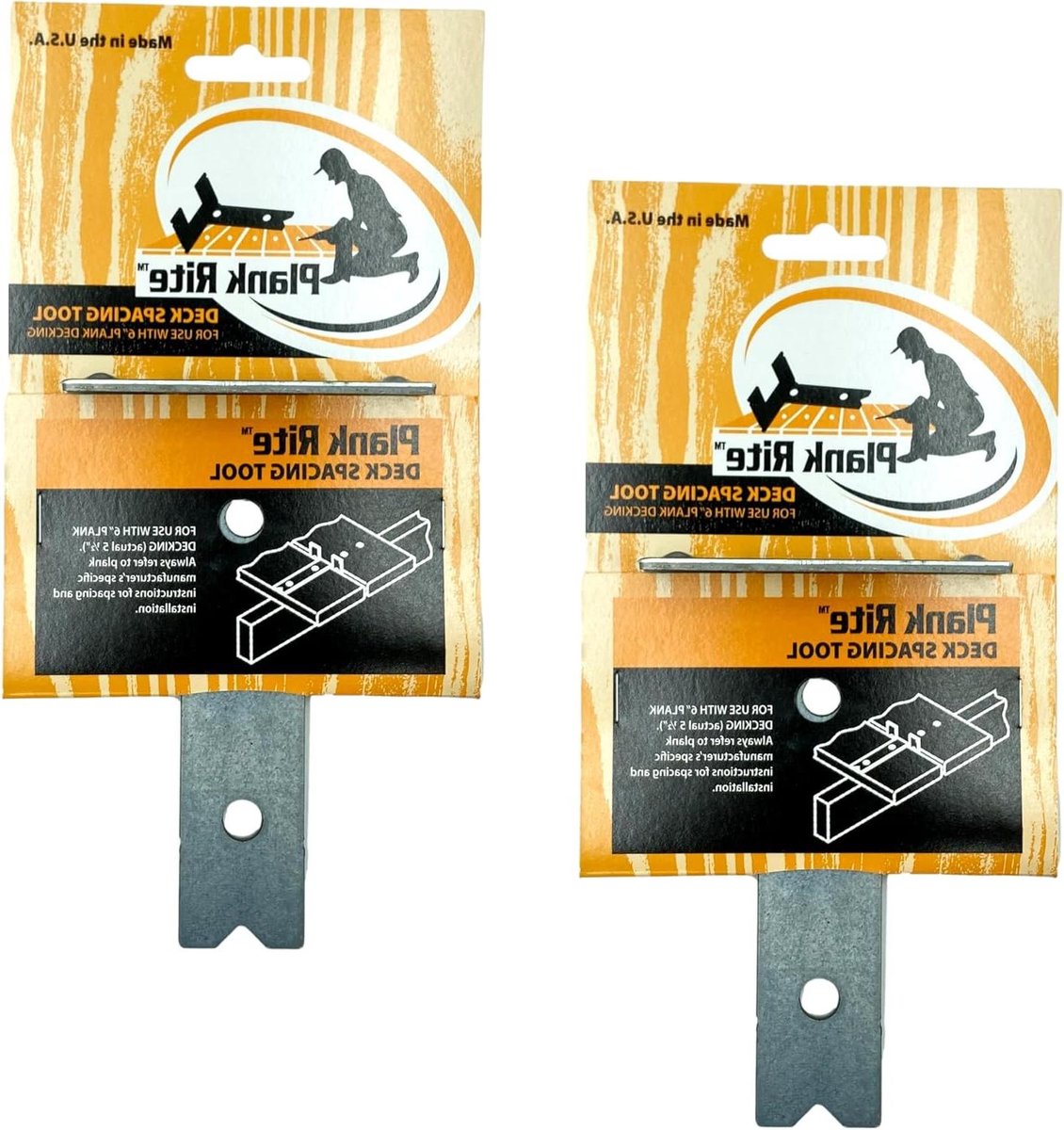 Dek afstand gereedschap - Terras plank mal - Net terras leggen - 2 stuks staal - Voor 5 1/2 inch