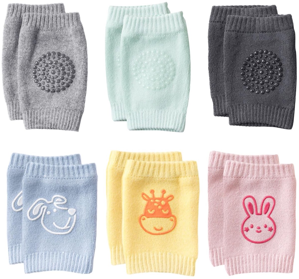 Allecto - Kruip-kniebeschermers - Verstelbare baby kniebeschermers - Antislip beenwarmers voor peuters - 6 paar - Comfortabel en ademend - Geschikt...