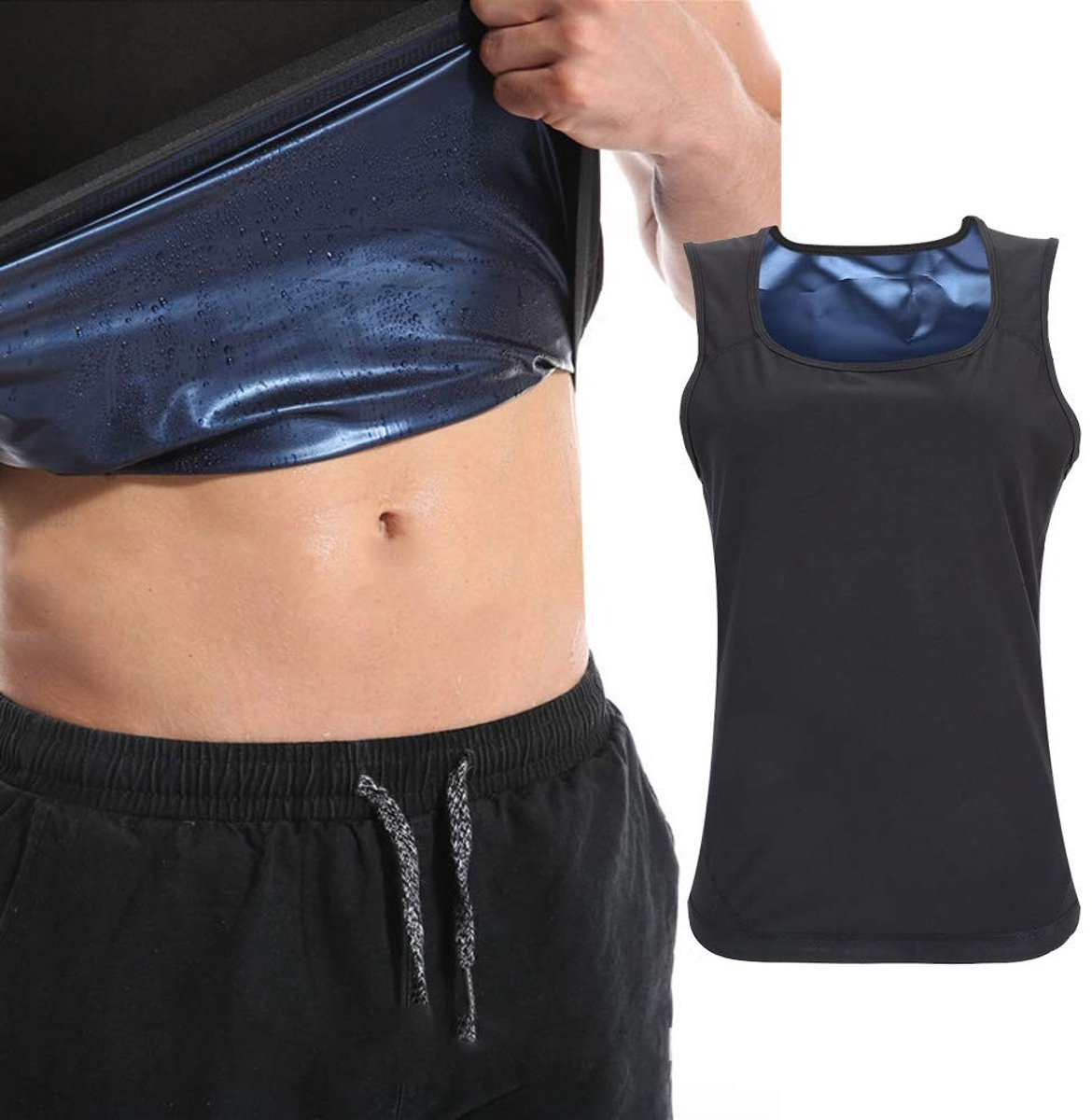 Golden crown - Heren Sauna Zweetvest - Gewichtsverlies Taille Trainer - Sneldrogend en Comfortabel - Fitness Sauna Workout - Ideaal voor Sporters